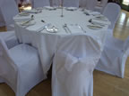 Wedding Chairs With White Organza Sashes